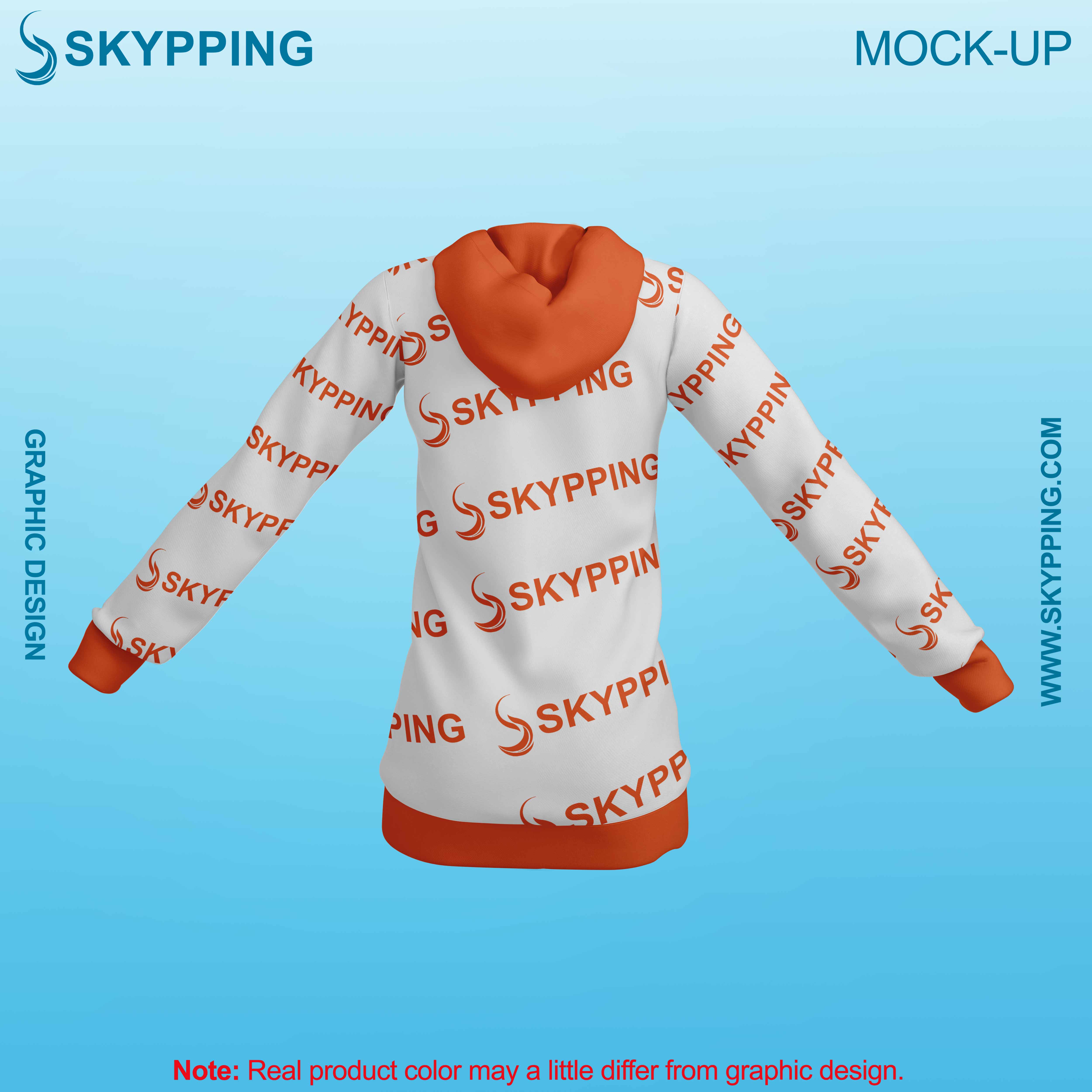 White Combo Pull Over Hoodie with Kangroo Pockets for Women